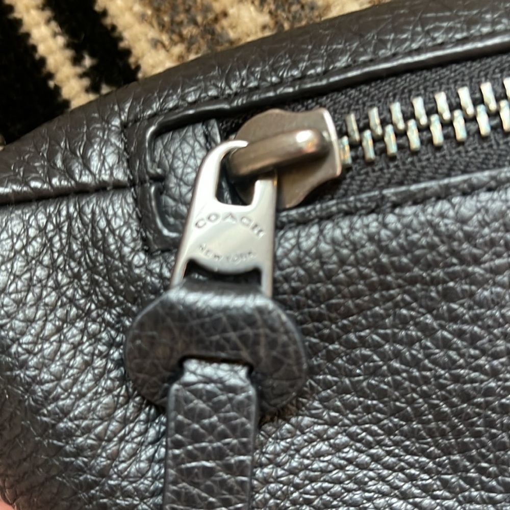 Coach Belt Bag Waist Signature Jacquard Varsity Stripe Thompson Black Elm Multi - Picture 8 of 9